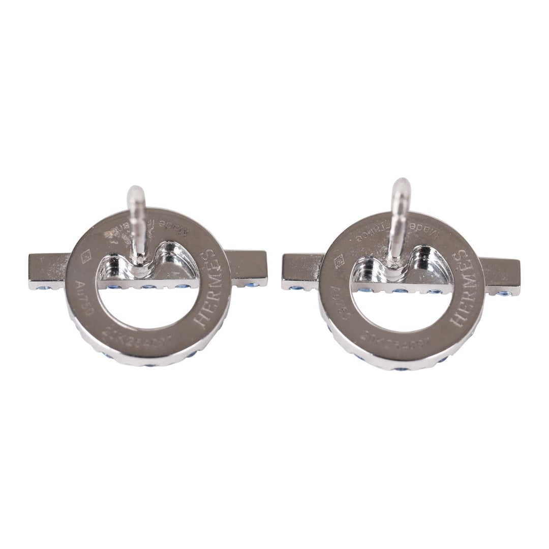 Top quality Hermes 18k Sapphire Finesse Earrings White Gold