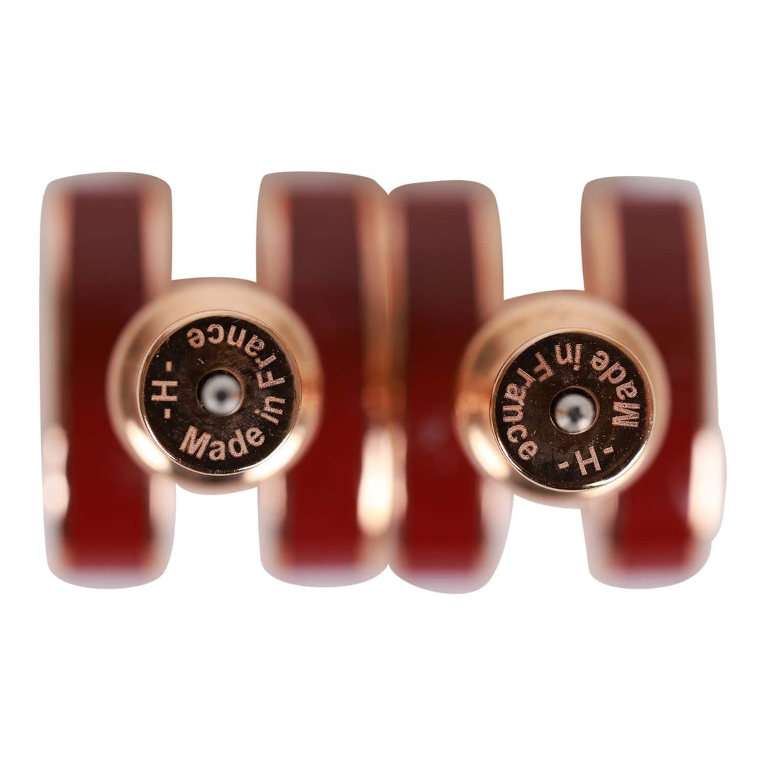 Top quality Hermes Red Enamel Mini Pop H Earrings