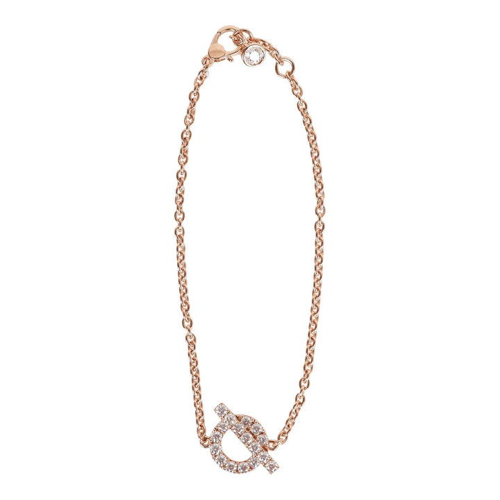 Top quality Hermes 18k Rose Gold Diamond Finesse Pendant Bracelet