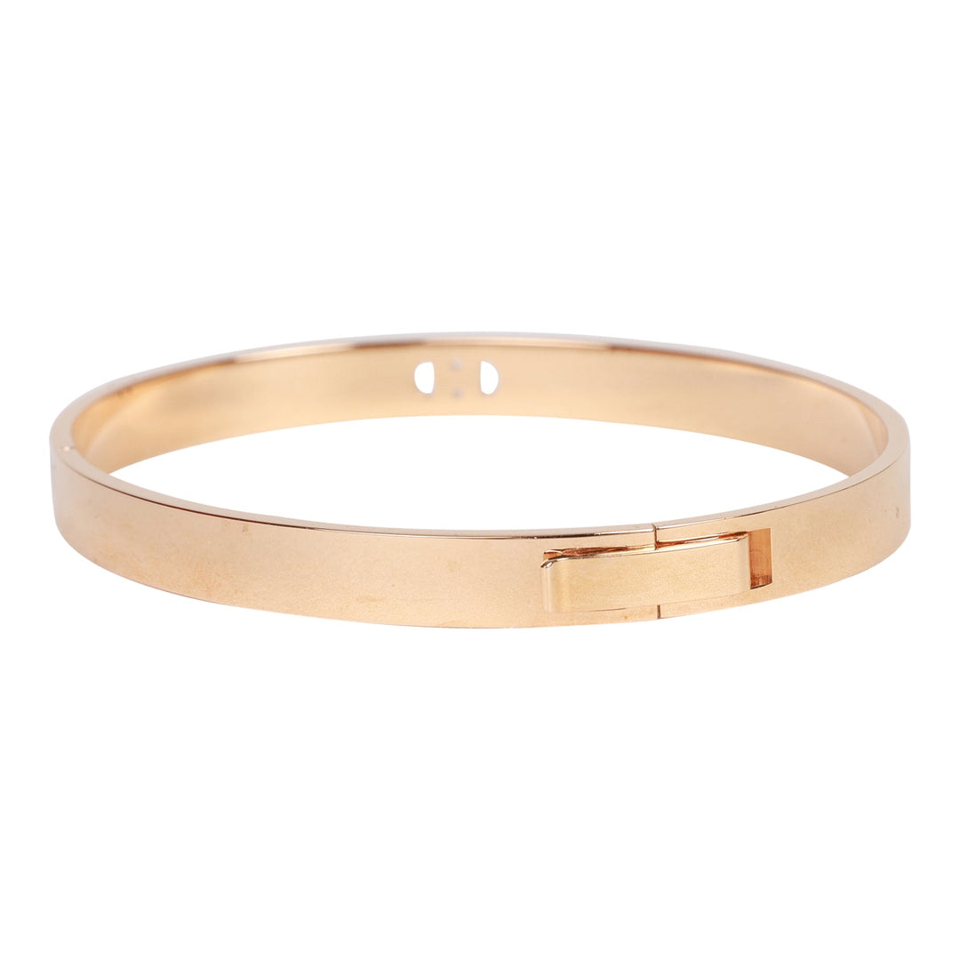 Top quality Hermes 18k Rose Gold Diamond H D'Ancre Bracelet