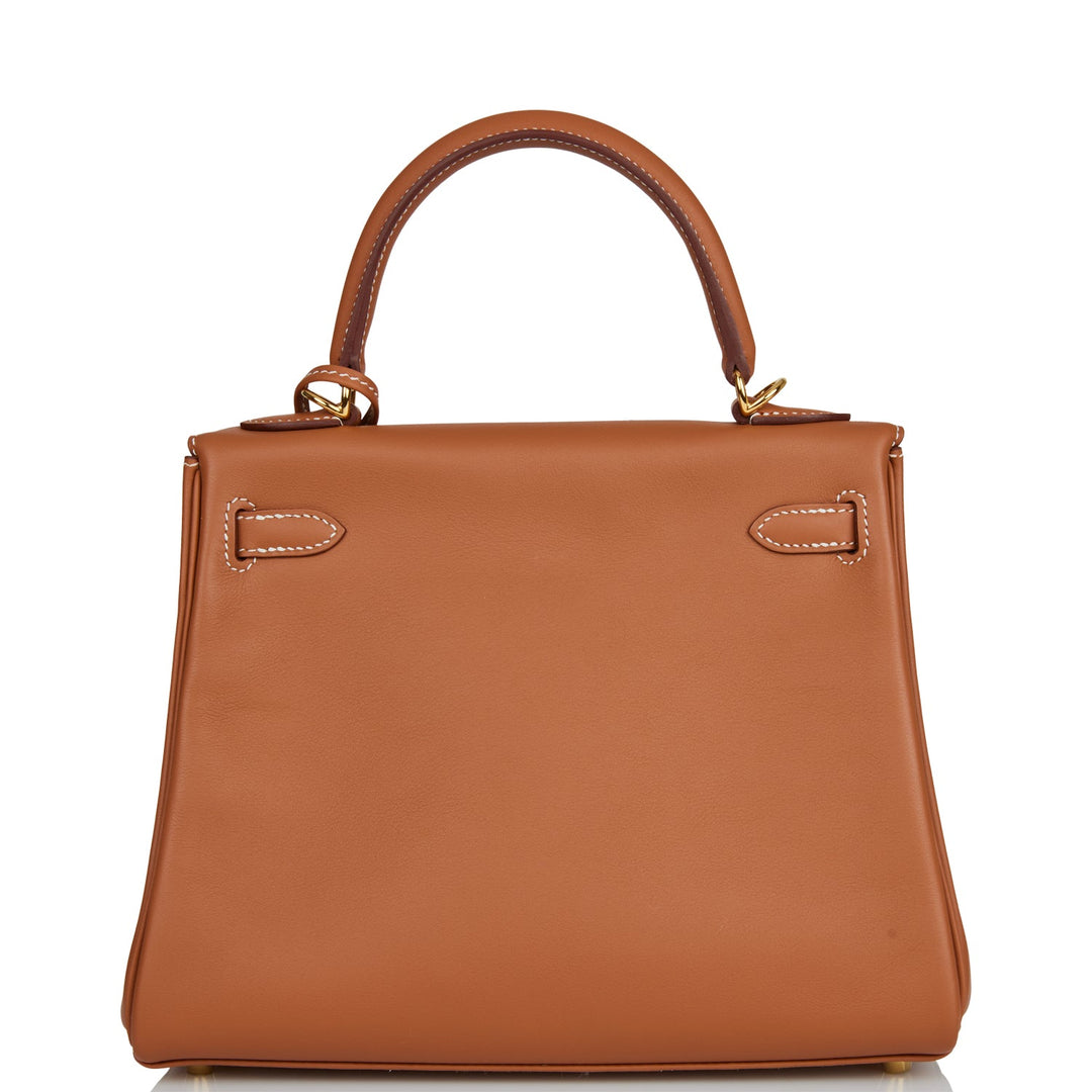 Hermes Kelly 25 Retourne Gold Swift Gold Hardware