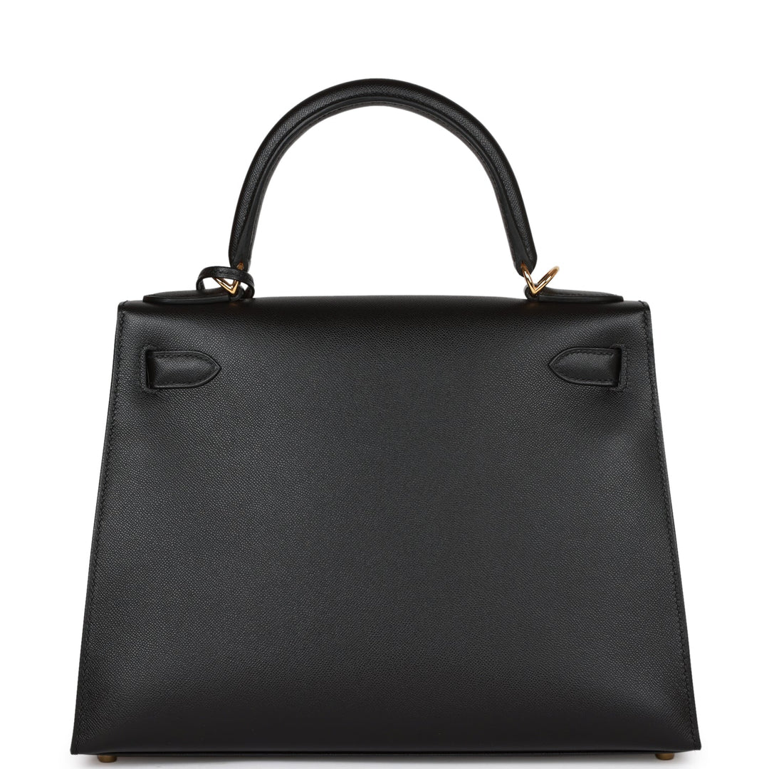 Top quality Hermes Kelly Sellier 28 Black Madame Gold Hardware