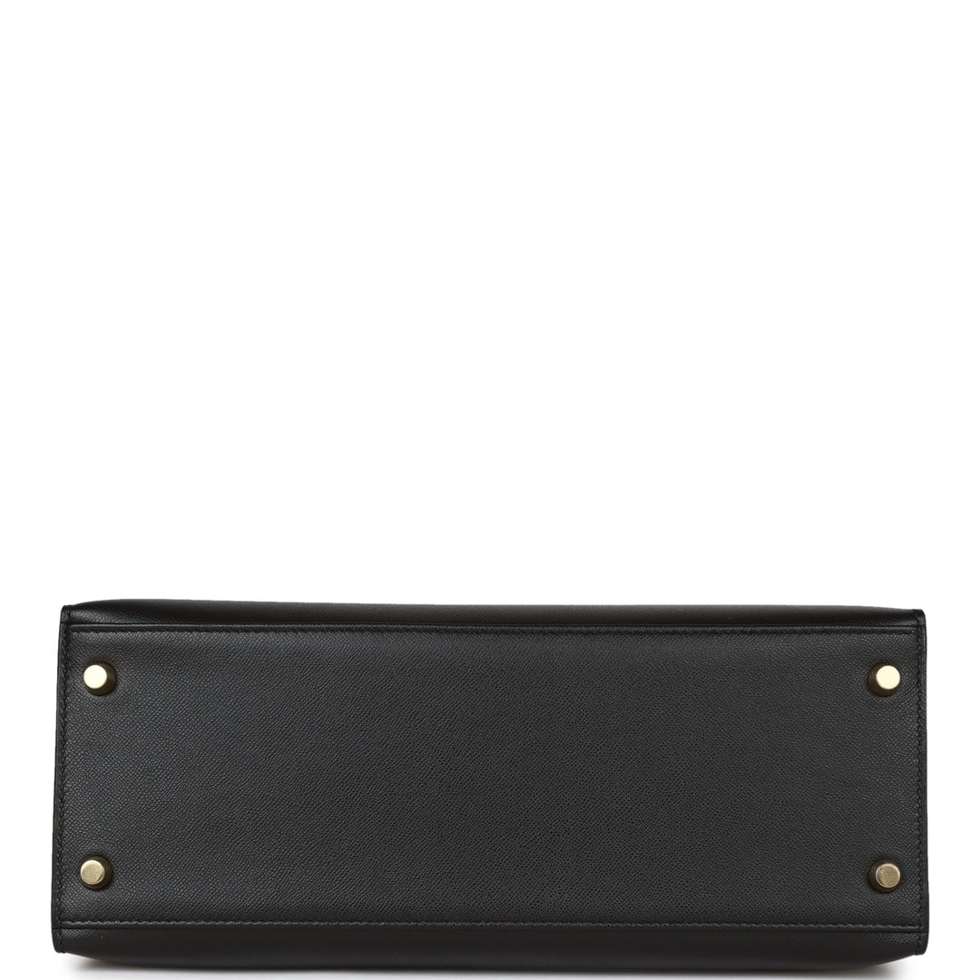 Top quality Hermes Kelly Sellier 28 Black Madame Gold Hardware