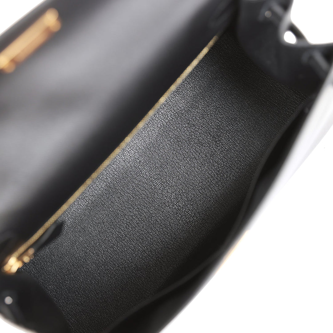 Top quality Hermes Kelly Sellier 28 Black Madame Gold Hardware