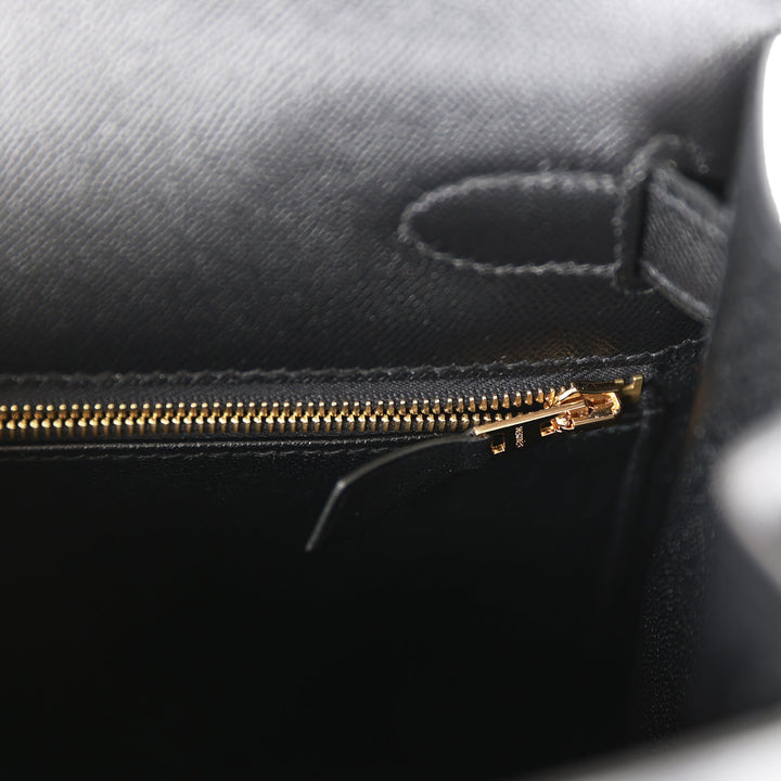 Top quality Hermes Kelly Sellier 28 Black Madame Gold Hardware