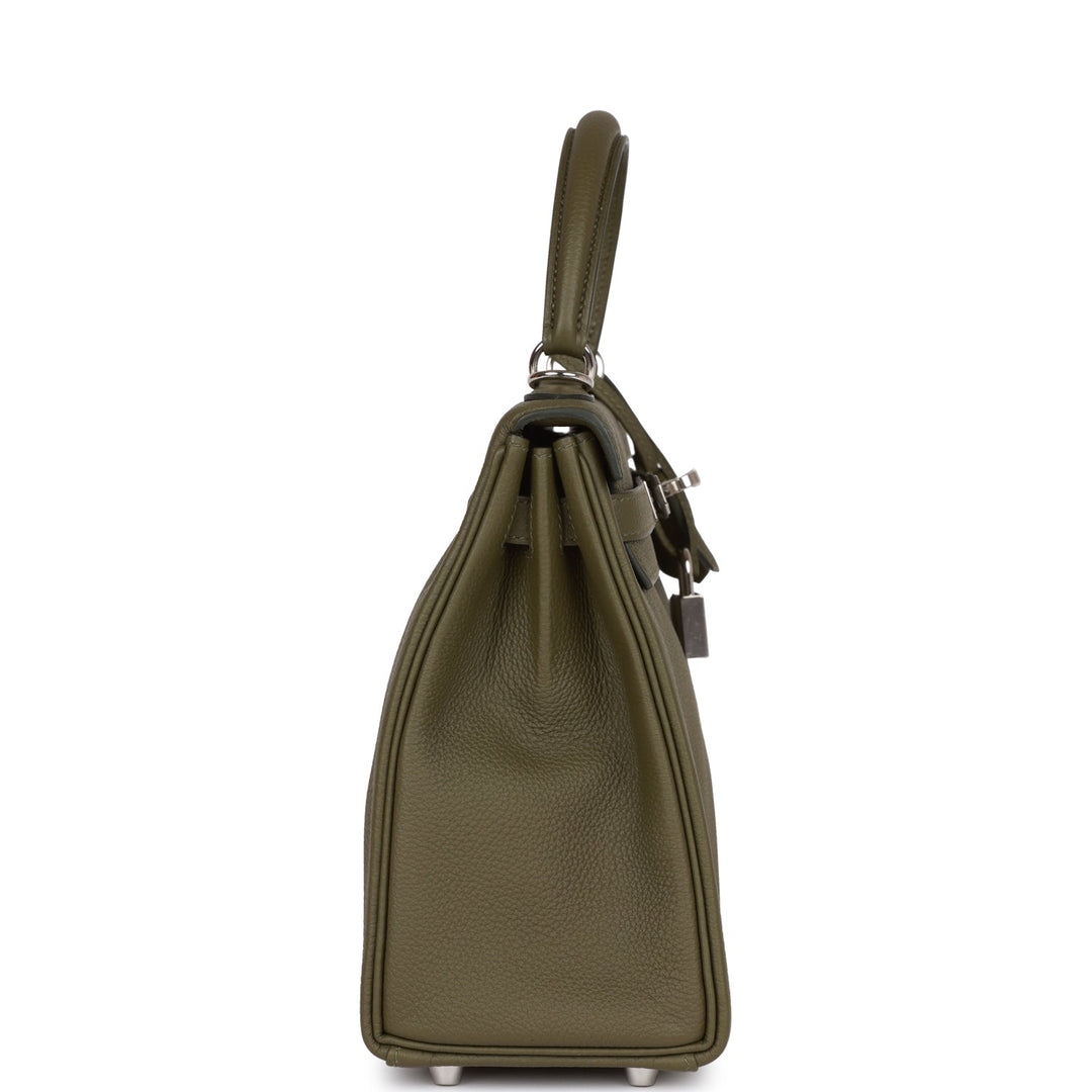 Top quality Hermes Kelly Retourne 25 Vert Veronese Togo Palladium Hardware