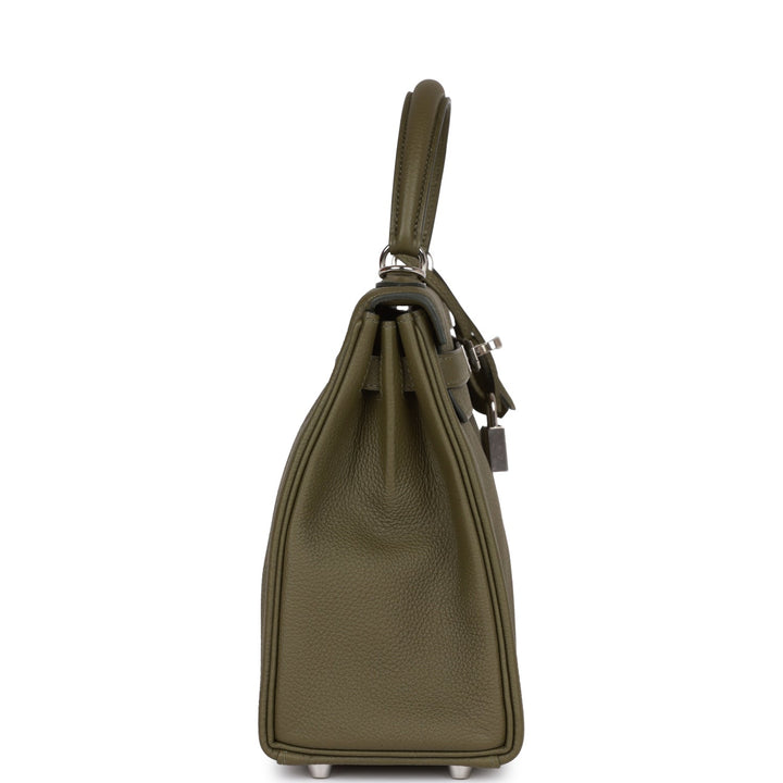 Top quality Hermes Kelly Retourne 25 Vert Veronese Togo Palladium Hardware