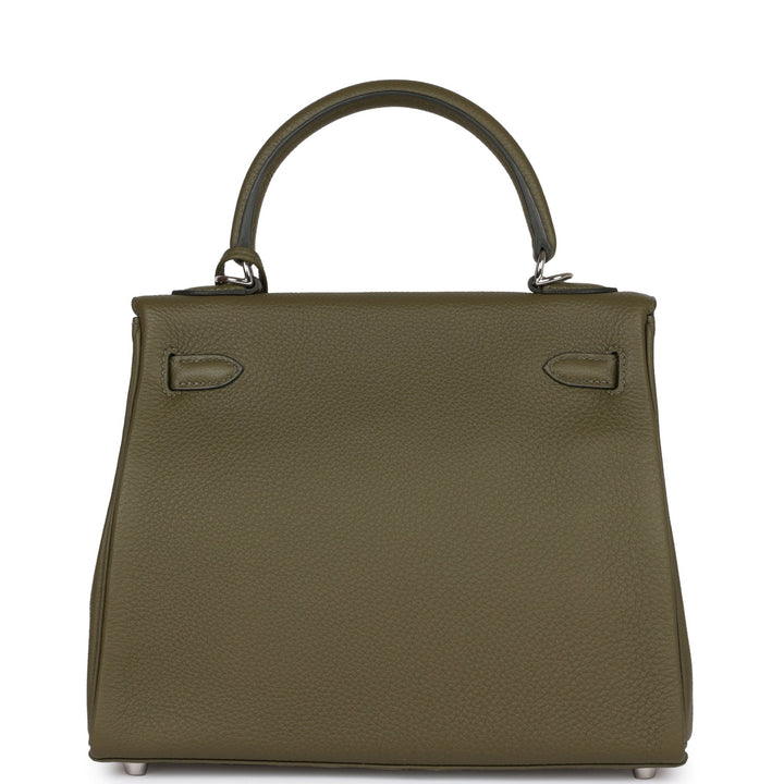 Top quality Hermes Kelly Retourne 25 Vert Veronese Togo Palladium Hardware