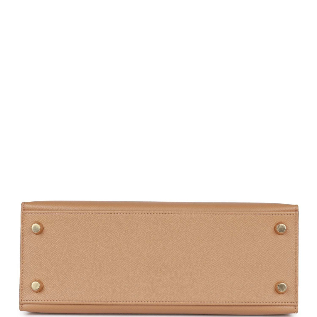 Hermes Kelly 25 Sellier Chai Epsom Gold Hardware