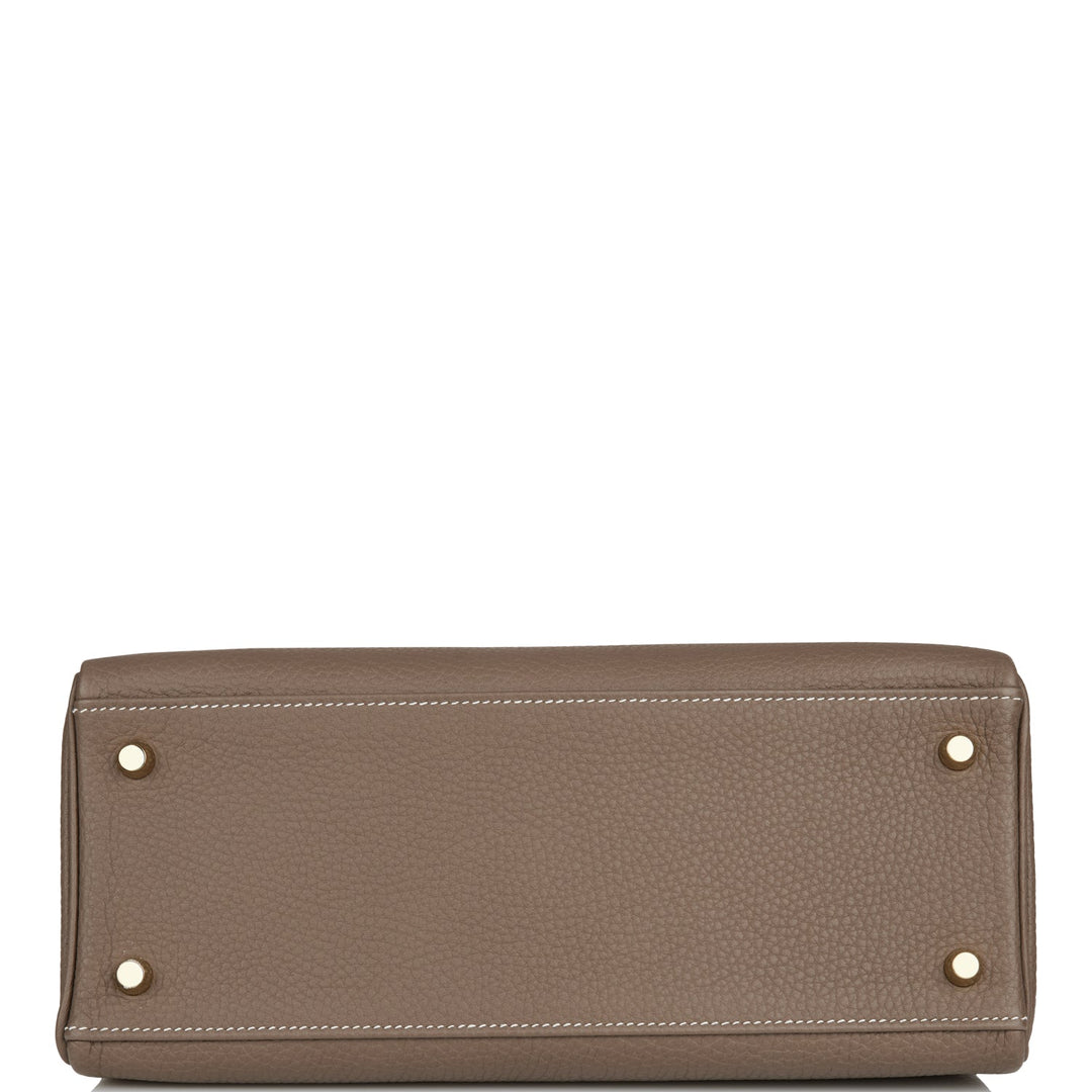 Hermes Kelly 28 Retourne Etoupe Clemence Gold Hardware