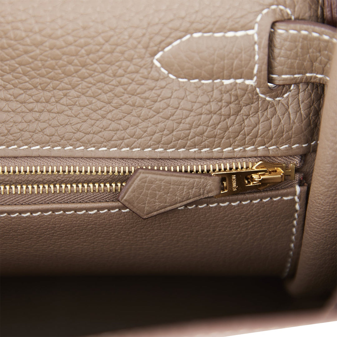Hermes Kelly 28 Retourne Etoupe Clemence Gold Hardware