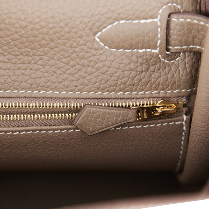 Hermes Kelly 28 Retourne Etoupe Clemence Gold Hardware
