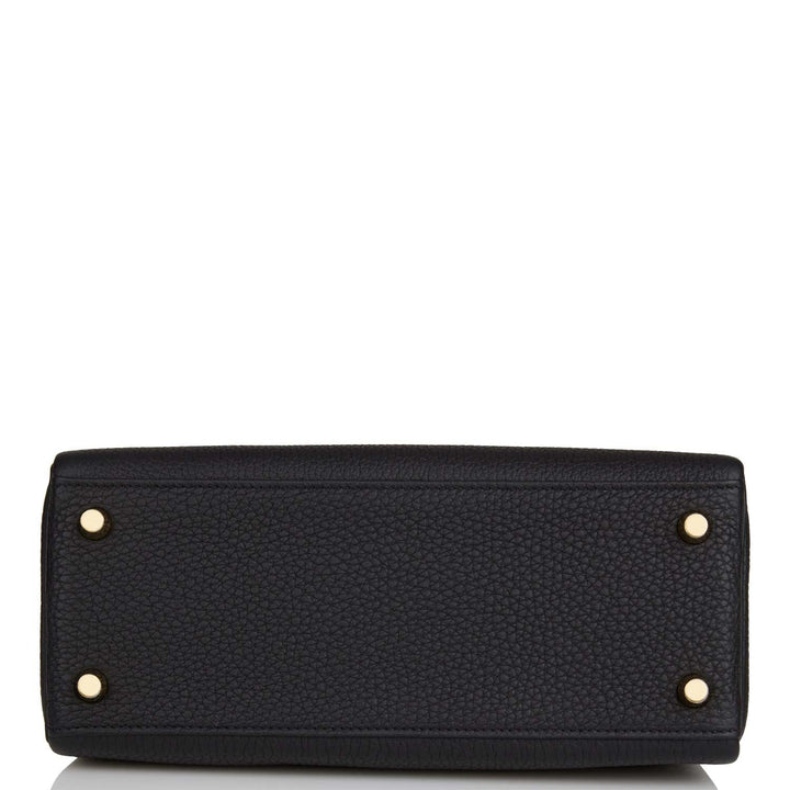 Hermes Kelly 25 Retourne Black Togo Gold Hardware