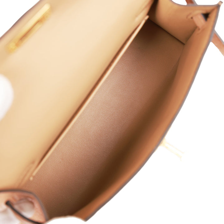 Top quality Hermes Kelly Sellier 20 Chai Ostrich Gold Hardware