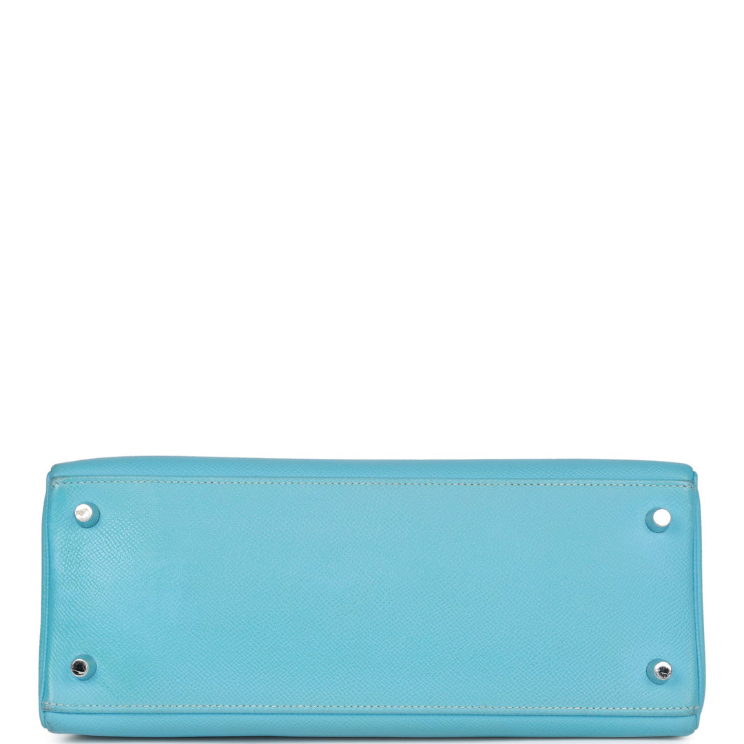 Top quality Hermes Kelly Retourne 28 Celeste Candy Epsom Palladium Hardware