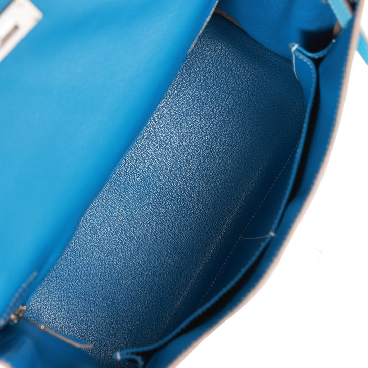 Top quality Hermes Kelly Retourne 28 Celeste Candy Epsom Palladium Hardware