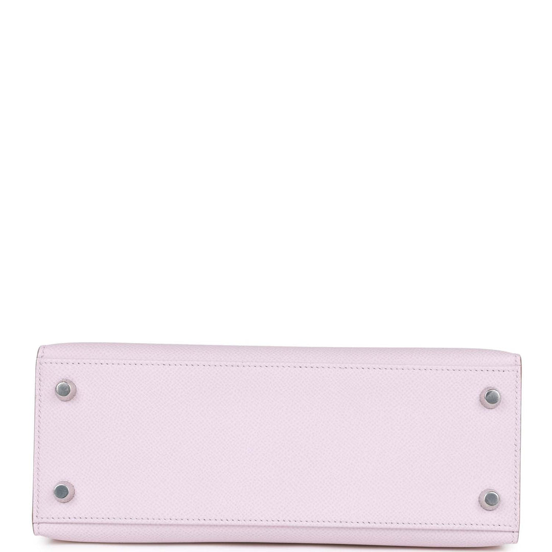 Hermes Kelly Sellier 25 Mauve Pale Epsom Palladium Hardware