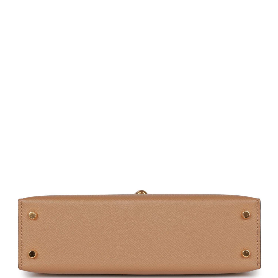 Hermes Kelly 20 Sellier Chai Epsom Gold Hardware