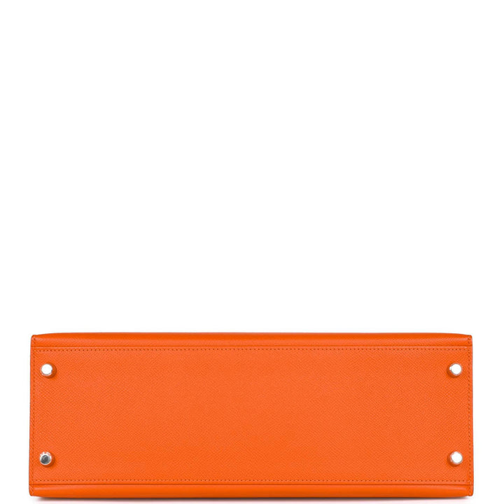 Hermes Kelly 32 Sellier Feu Epsom Palladium Hardware