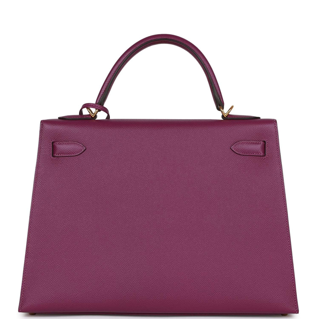 Top quality Hermes Kelly Sellier 32 Anemone Epsom Gold Hardware
