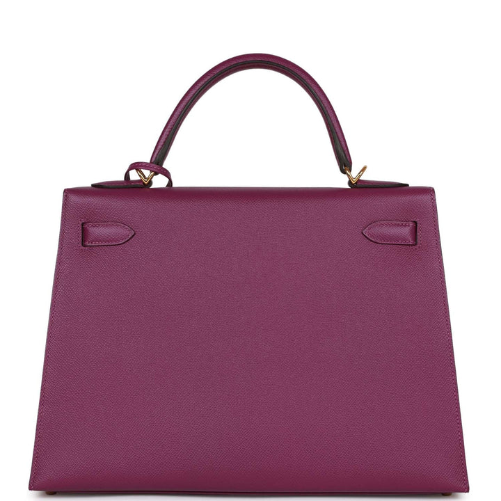 Top quality Hermes Kelly Sellier 32 Anemone Epsom Gold Hardware