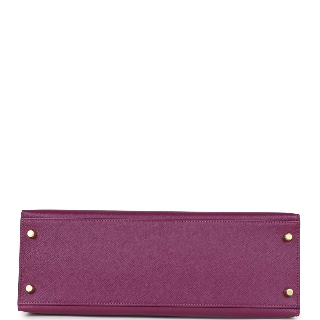 Top quality Hermes Kelly Sellier 32 Anemone Epsom Gold Hardware