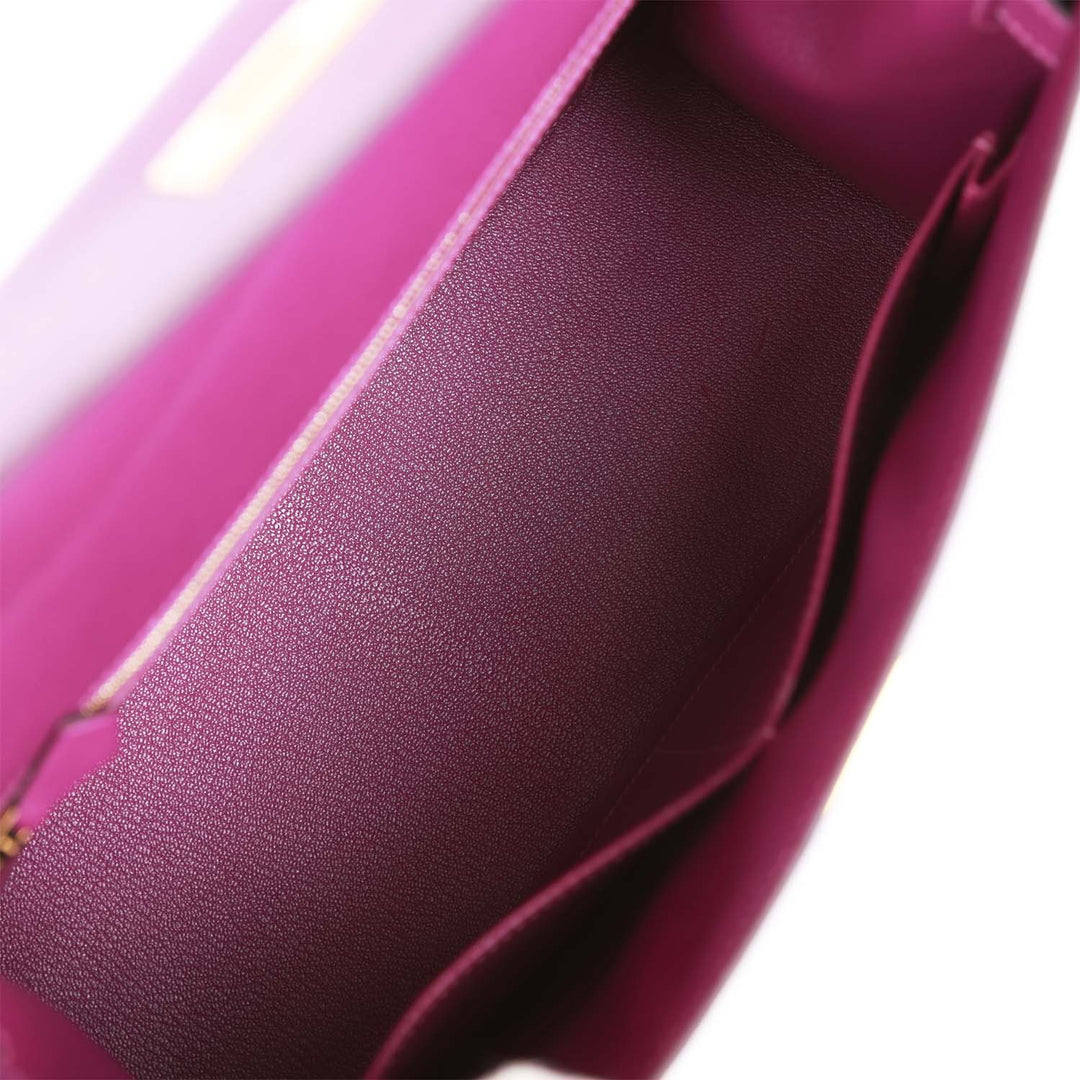 Top quality Hermes Kelly Sellier 32 Anemone Epsom Gold Hardware