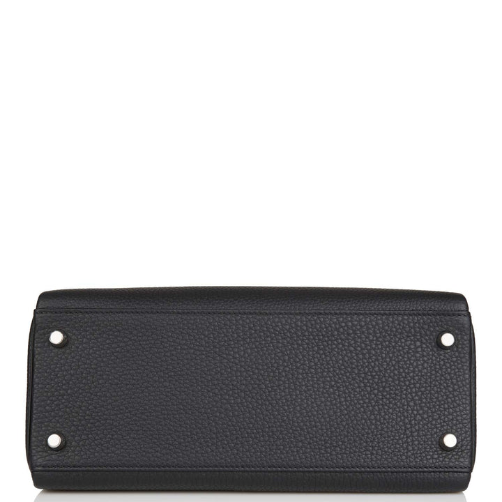 Hermes Kelly 28 Retourne Black Togo Palladium Hardware