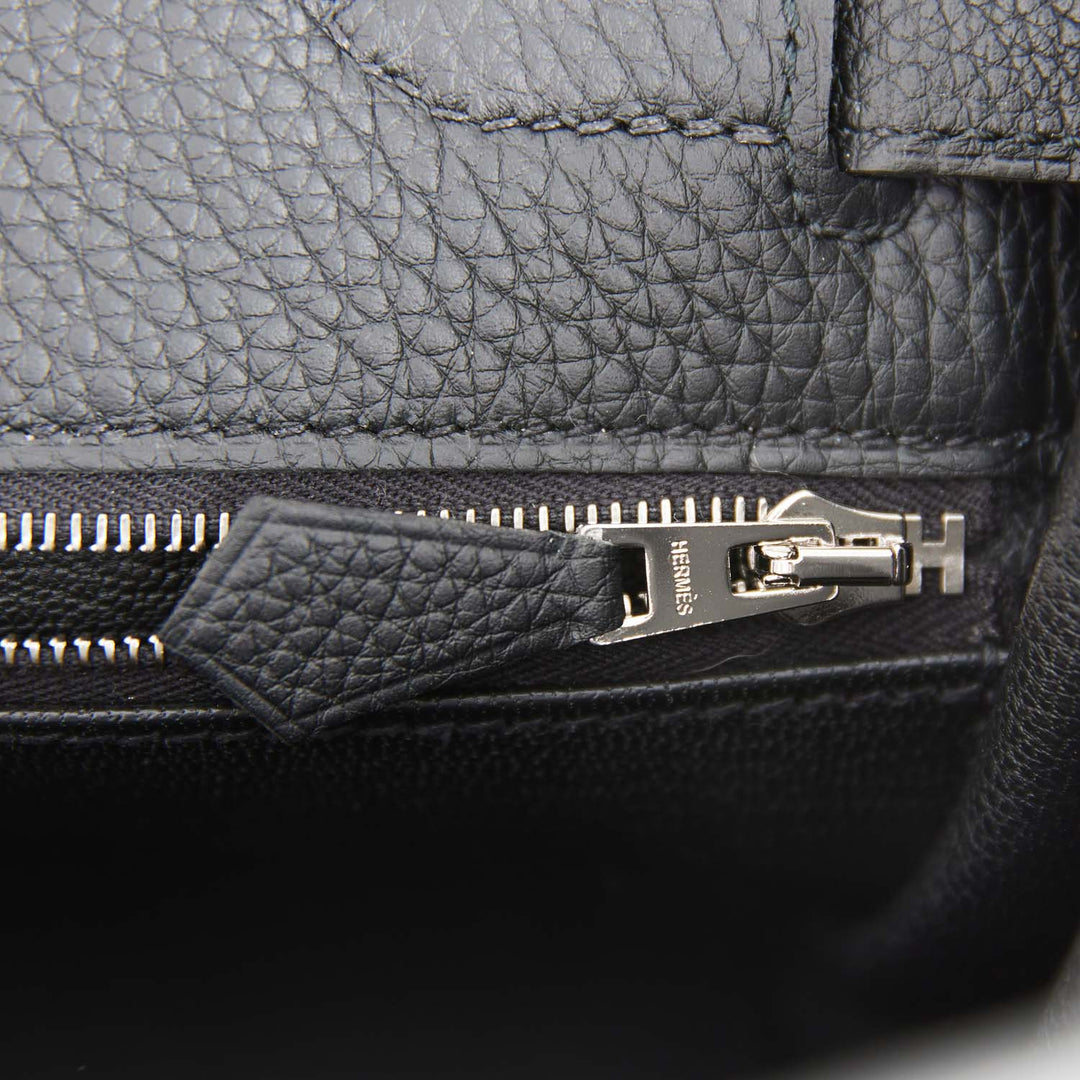 Hermes Kelly 28 Retourne Black Togo Palladium Hardware