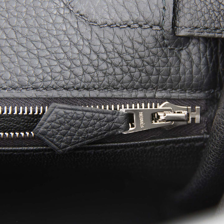 Hermes Kelly 28 Retourne Black Togo Palladium Hardware