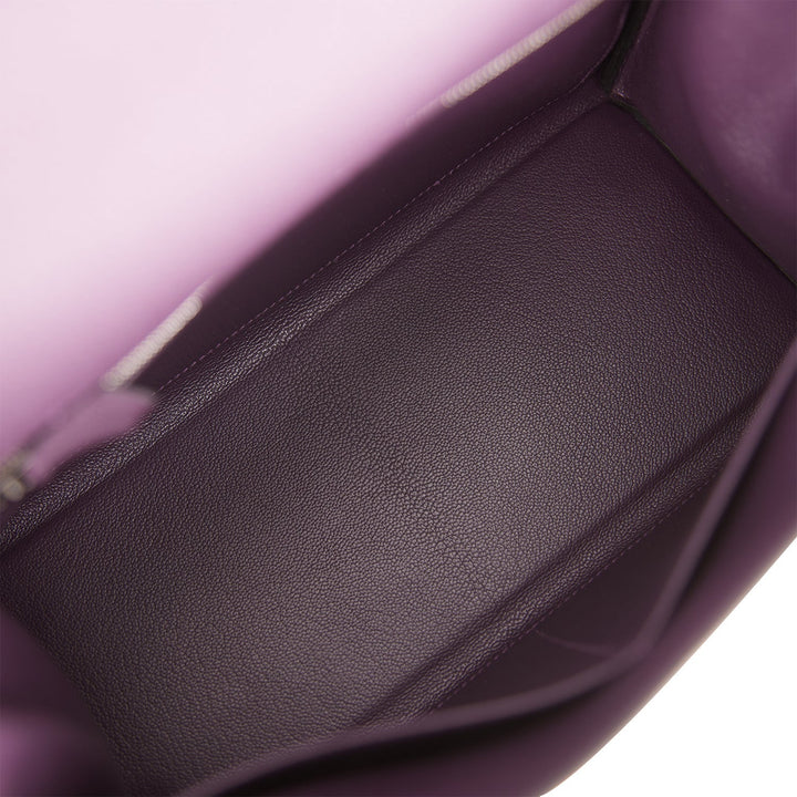 Hermes Kelly 28 Retourne Raisin Togo and Prunoir Alligator Touch Palladium Hardware