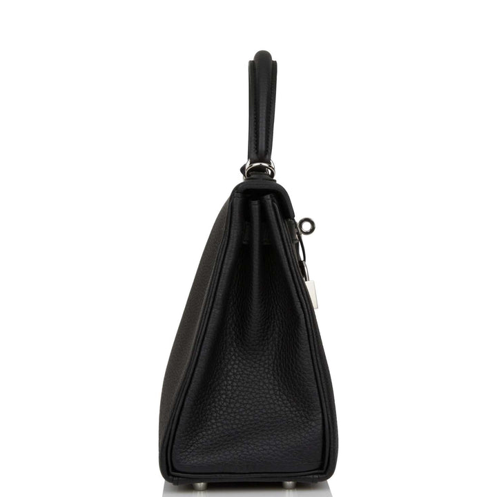 Top quality Hermes Kelly Retourne 25 Black Togo Palladium Hardware