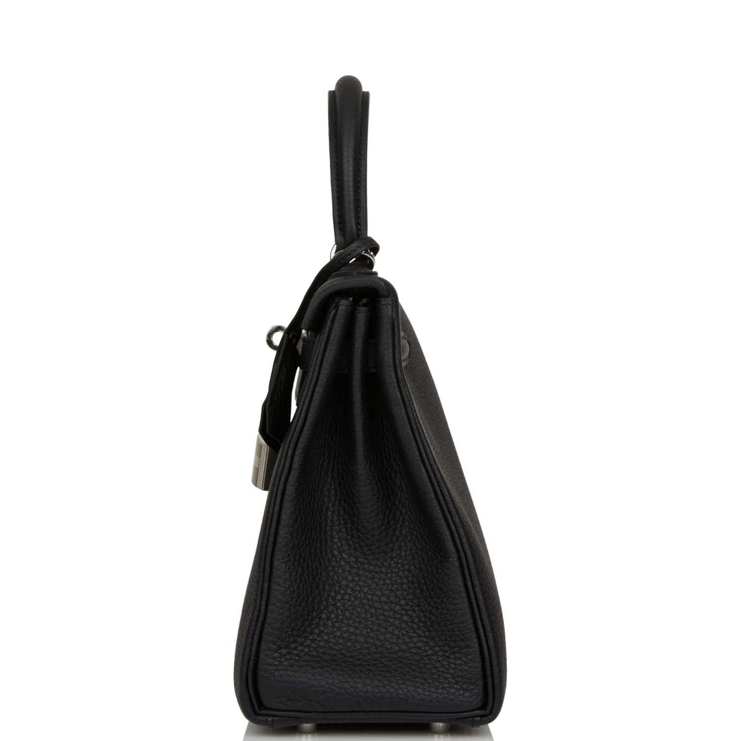 Top quality Hermes Kelly Retourne 25 Black Togo Palladium Hardware