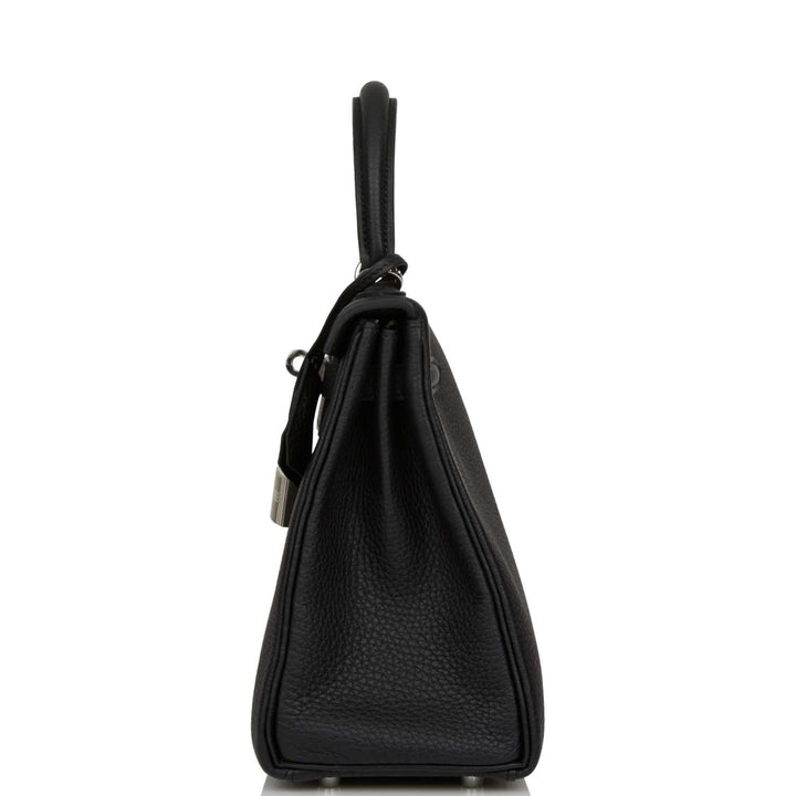Top quality Hermes Kelly Retourne 25 Black Togo Palladium Hardware