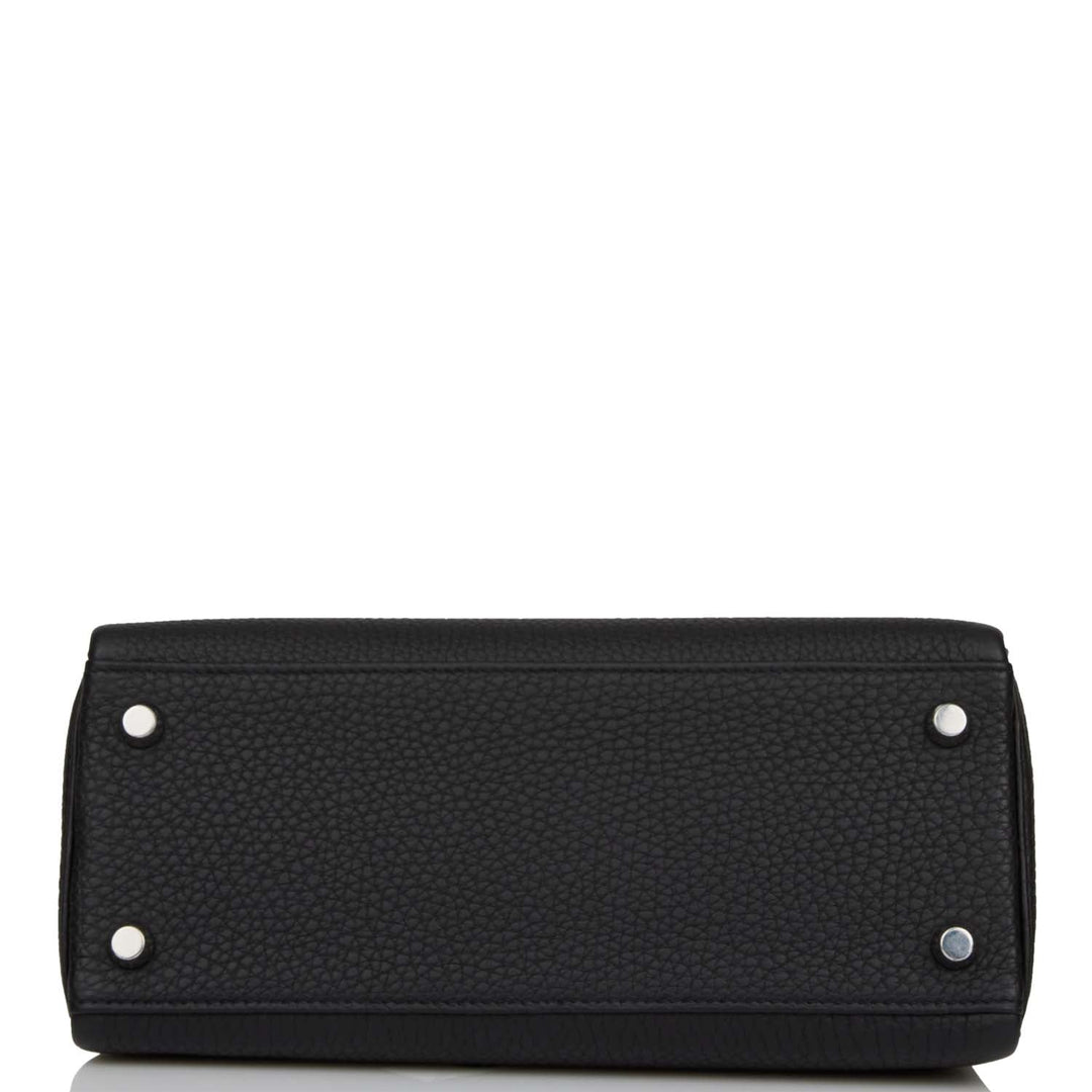 Top quality Hermes Kelly Retourne 25 Black Togo Palladium Hardware