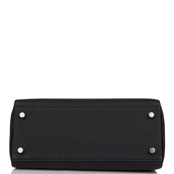 Top quality Hermes Kelly Retourne 25 Black Togo Palladium Hardware