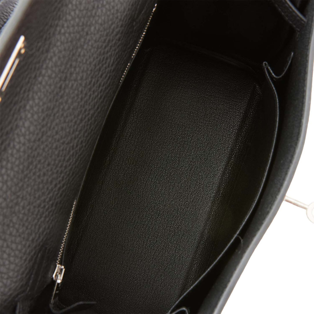 Top quality Hermes Kelly Retourne 25 Black Togo Palladium Hardware