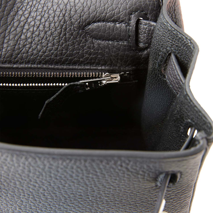 Top quality Hermes Kelly Retourne 25 Black Togo Palladium Hardware