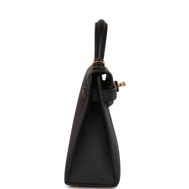 Hermes Kelly 20 Sellier Black Epsom Gold Hardware