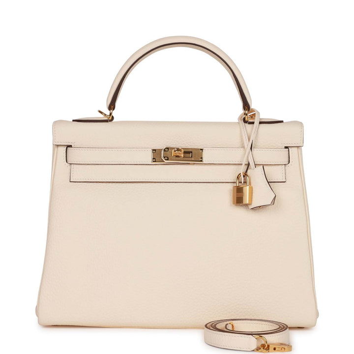 Top quality Hermes Kelly Retourne 32 Nata Clemence Gold Hardware