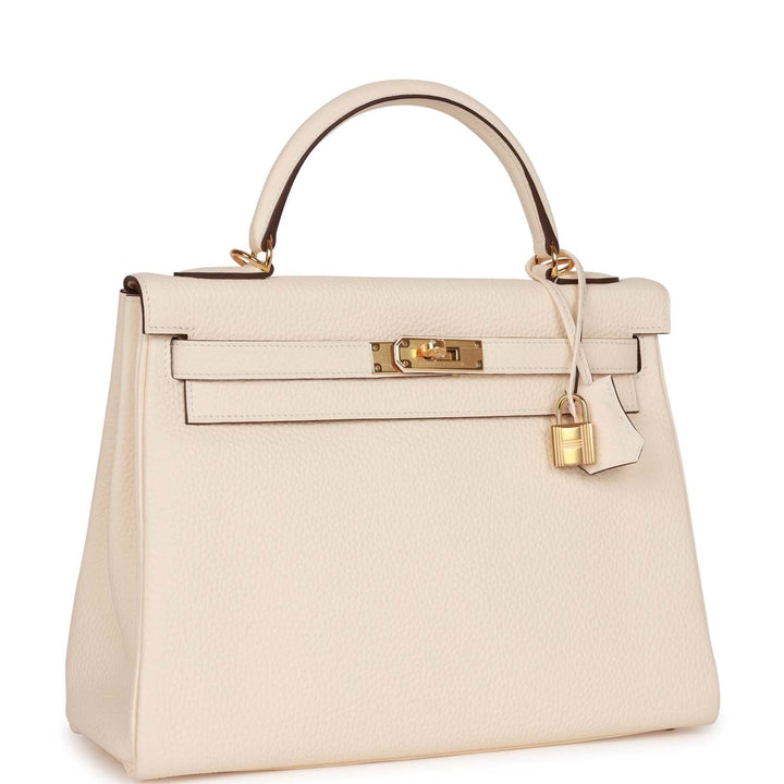 Top quality Hermes Kelly Retourne 32 Nata Clemence Gold Hardware