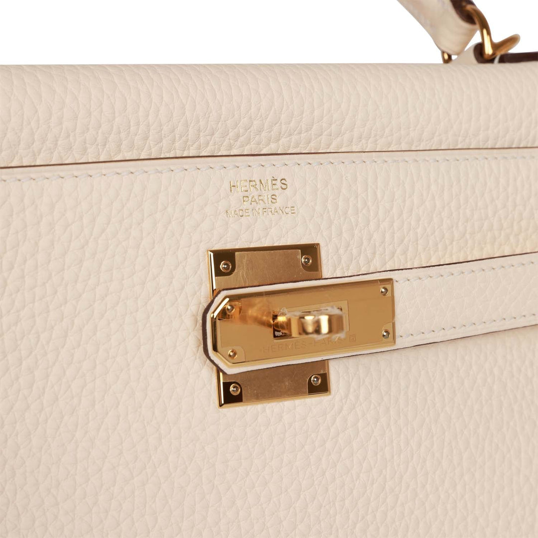 Top quality Hermes Kelly Retourne 32 Nata Clemence Gold Hardware