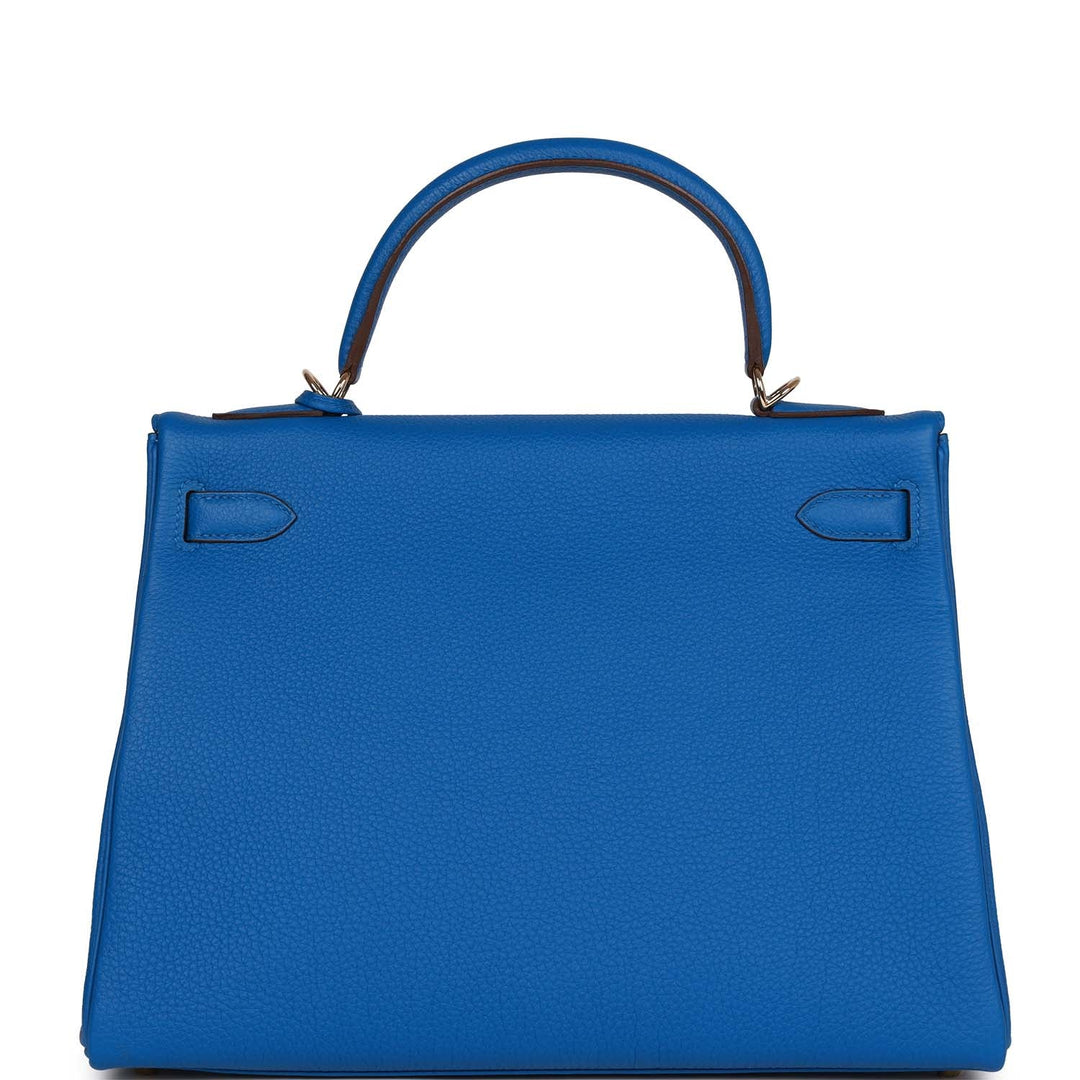 Top quality Hermes Special Order (HSS) Kelly Retourne 32 Bleu Royal Verso Togo Permabrass Hardware
