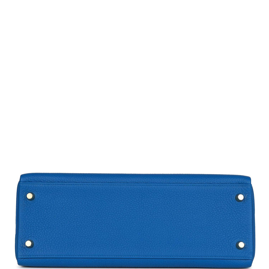 Top quality Hermes Special Order (HSS) Kelly Retourne 32 Bleu Royal Verso Togo Permabrass Hardware
