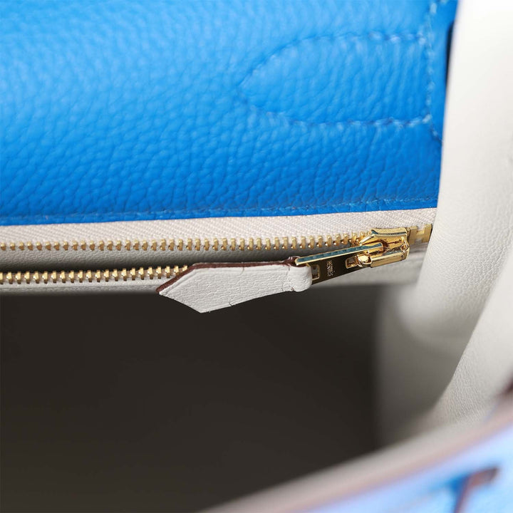Top quality Hermes Special Order (HSS) Kelly Retourne 32 Bleu Royal Verso Togo Permabrass Hardware