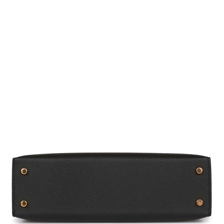 Top quality Hermes Kelly 20 Black Epsom Sellier Gold Hardware