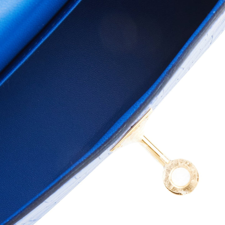 Hermes Kelly 20 Sellier Bleu Royal Matte Alligator Gold Hardware