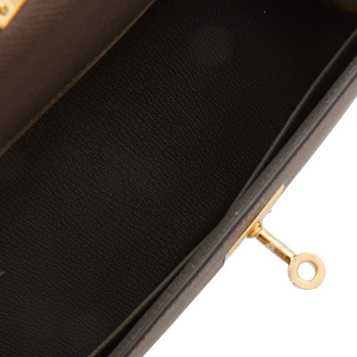 Hermes Kelly Sellier 28 Etain Epsom Gold Hardware