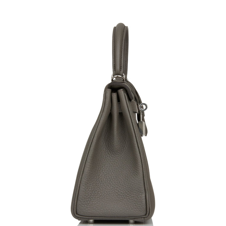 Hermes Kelly 25 Retourne Etain Togo Palladium Hardware