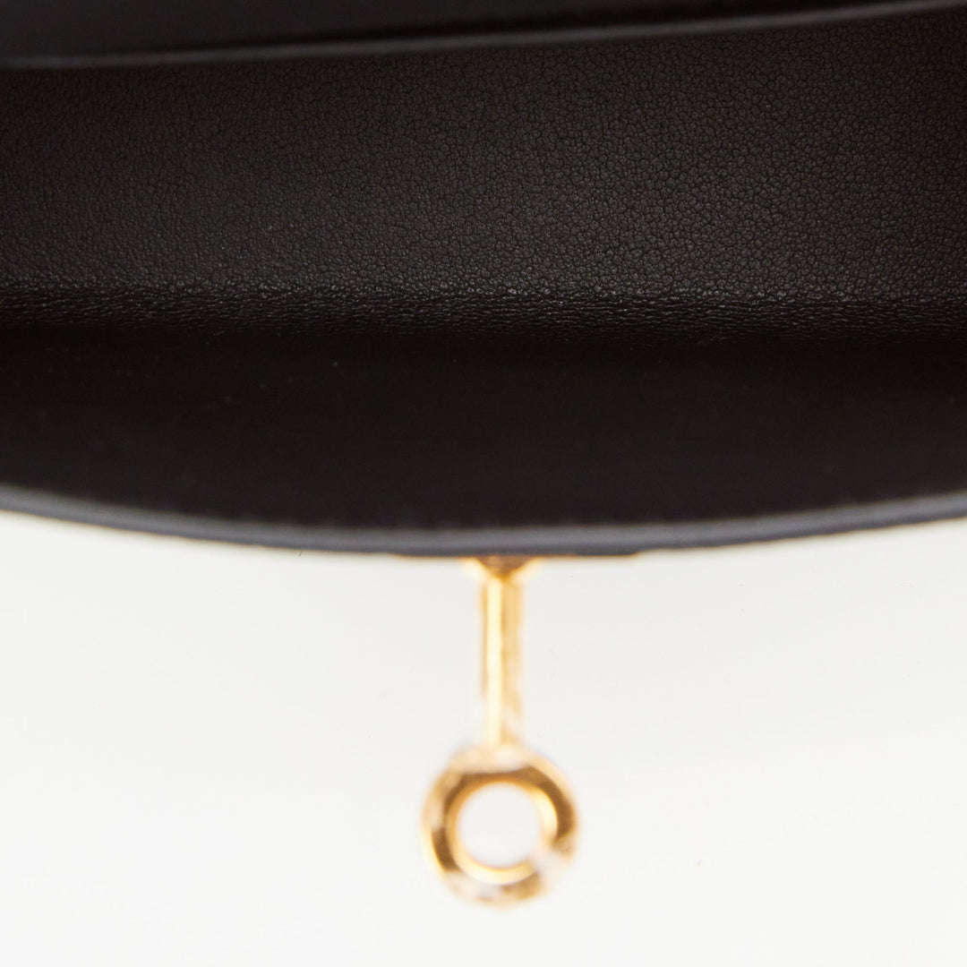 Hermes Kelly 20 Sellier Black Epsom Gold Hardware